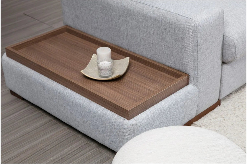 Loop Ecksofa, Rechte Seite, in Hellgrau, 322x194 cm von Atelier Del Sofa – Bild 4
