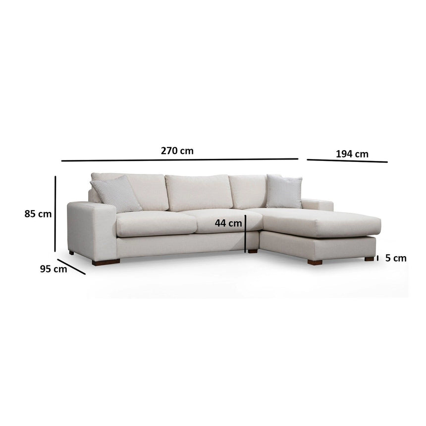 Loop Ecksofa, Rechte Seite, in Weiß, 270x194 cm von Atelier Del Sofa – Bild 11