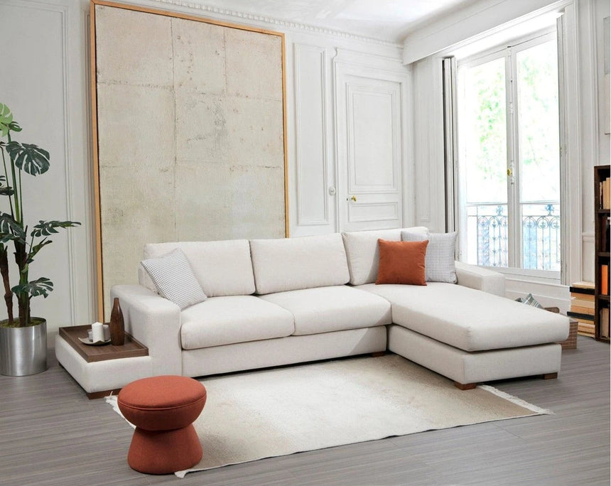 Loop Ecksofa, Rechte Seite, in Weiß, 312x194 cm von Atelier Del Sofa – Bild 1