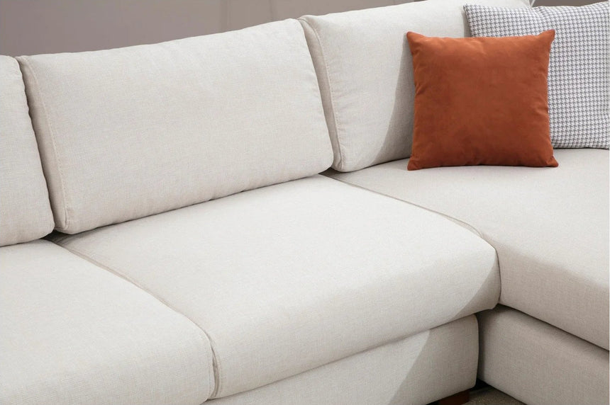 Loop Ecksofa, Rechte Seite, in Weiß, 312x194 cm von Atelier Del Sofa – Bild 4