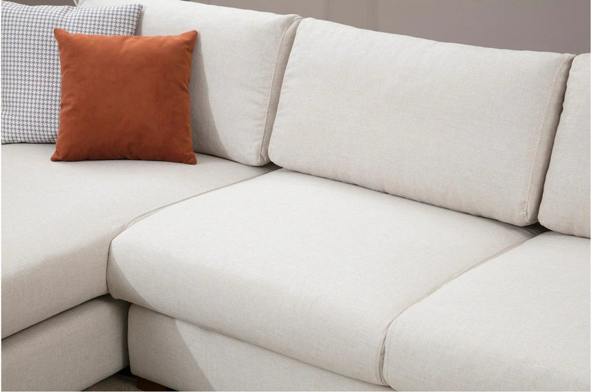Loop Ecksofa, Rechte Seite, in Weiß, 312x194 cm von Atelier Del Sofa – Bild 5