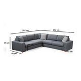 Loop Ecksofa, Symmetrisch, in Anthrazit, 282x282 cm von Atelier Del Sofa – Bild 6