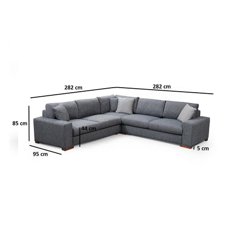 Loop Ecksofa, Symmetrisch, in Anthrazit, 282x282 cm von Atelier Del Sofa – Bild 6
