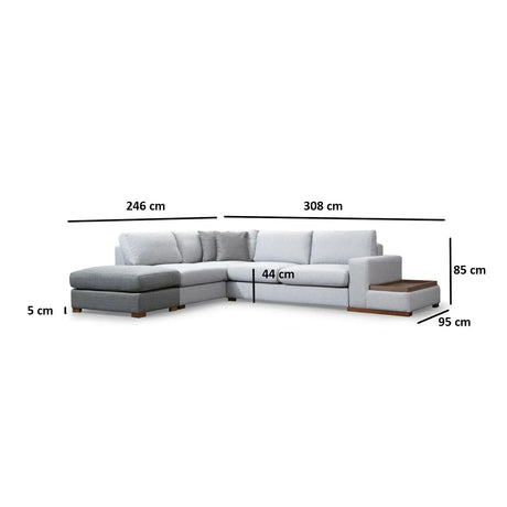 Loop Ecksofa in Grau und Hellgrau, 308x246 cm - ZEN ZONE Furniture