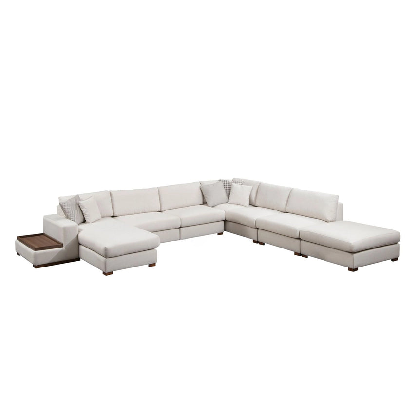 Loop Panoramasofa, Linke Seite, in Weiß, 428x374 cm von Atelier Del Sofa – Bild 10
