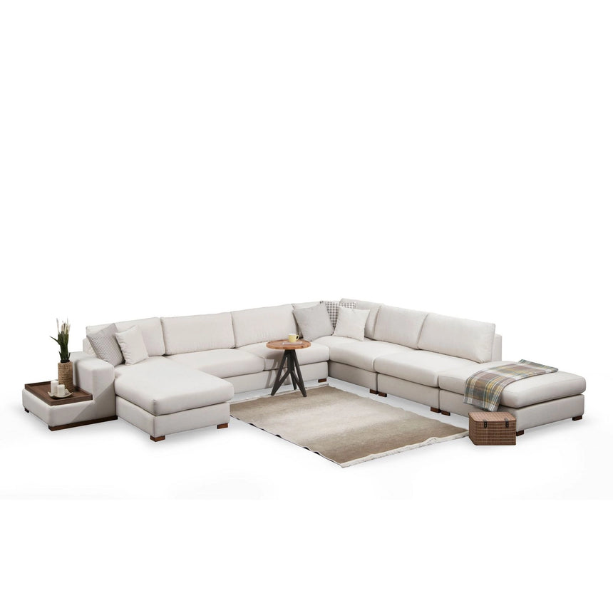 Loop Panoramasofa, Linke Seite, in Weiß, 428x374 cm von Atelier Del Sofa – Bild 6
