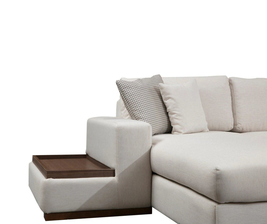Loop Panoramasofa, Linke Seite, in Weiß, 428x374 cm von Atelier Del Sofa – Bild 9