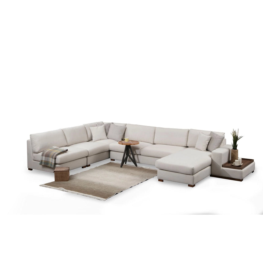 Loop Panoramasofa, Rechte Seite, in Weiß, 428x272 cm von Atelier Del Sofa – Bild 6