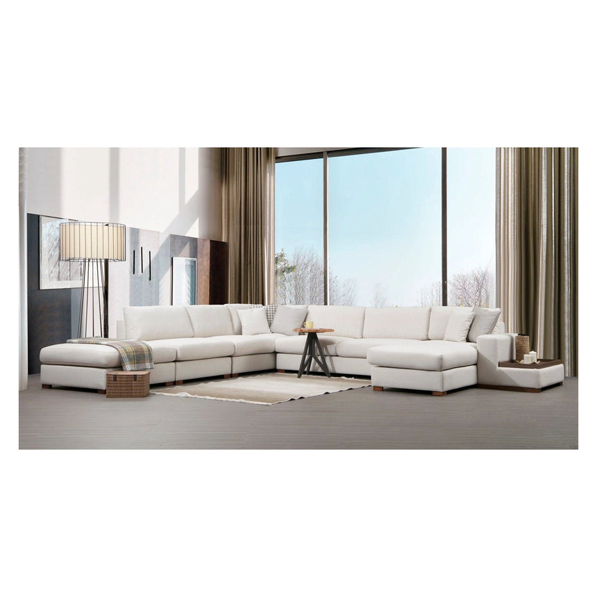 Loop Panoramasofa, Rechte Seite, in Weiß, 428x374 cm von Atelier Del Sofa – Bild 2