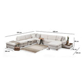 Loop Panoramasofa, Rechte Seite, in Weiß, 428x374 cm von Atelier Del Sofa – Bild 7