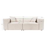 Lora 2-Sitzer Sofa in Mokka, 220x108 cm - ZEN ZONE Furniture