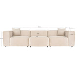 Lora 3-Sitzer Sofa, 303x108 cm - ZEN ZONE Furniture