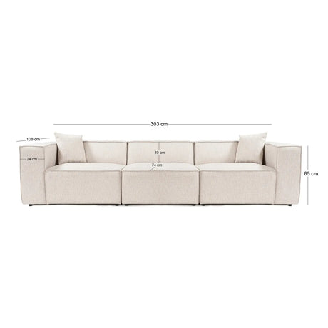 Lora 3-Sitzer Sofa, 303x108 cm - ZEN ZONE Furniture