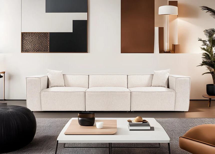 Lora 3-Sitzer Sofa in Hellbraun, 303x108 cm von Atelier Del Sofa – Bild 2