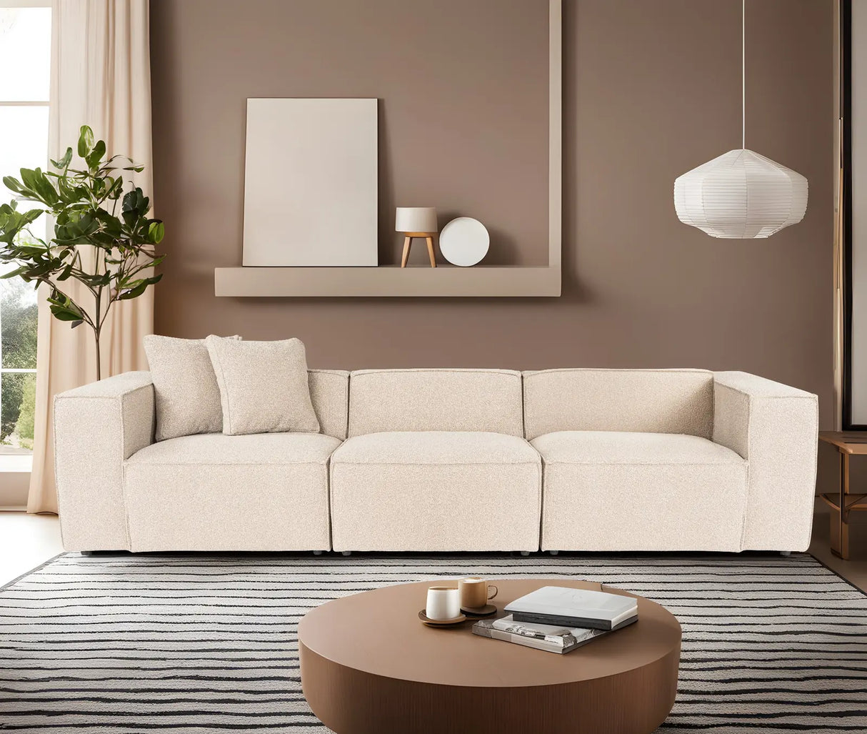 Lora 3-Sitzer Sofa in Pfirsich, 303x108 cm von Atelier Del Sofa – Bild 1