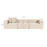 Lora 3-Sitzer Sofa, 303x108 cm - ZEN ZONE Furniture