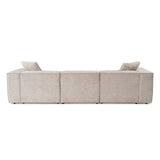 Lora Ecksofa aus Leinen, Rechte Seite, 303x193 cm - ZEN ZONE Furniture