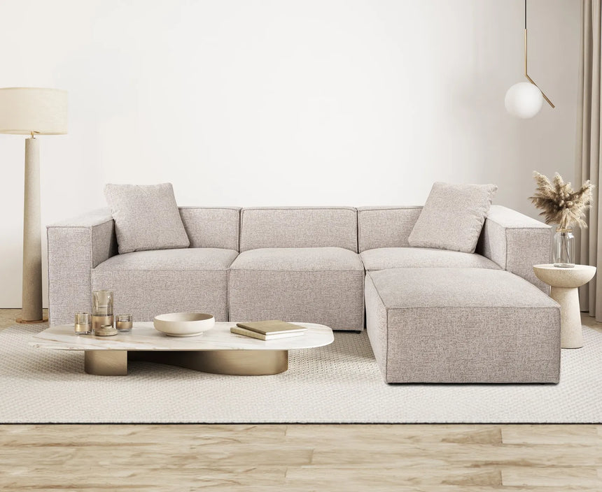 Lora Ecksofa aus Leinen, Rechte Seite, 303x193 cm von Atelier Del Sofa – Bild 2