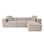 Lora Ecksofa aus Leinen, Rechte Seite, 303x193 cm - ZEN ZONE Furniture