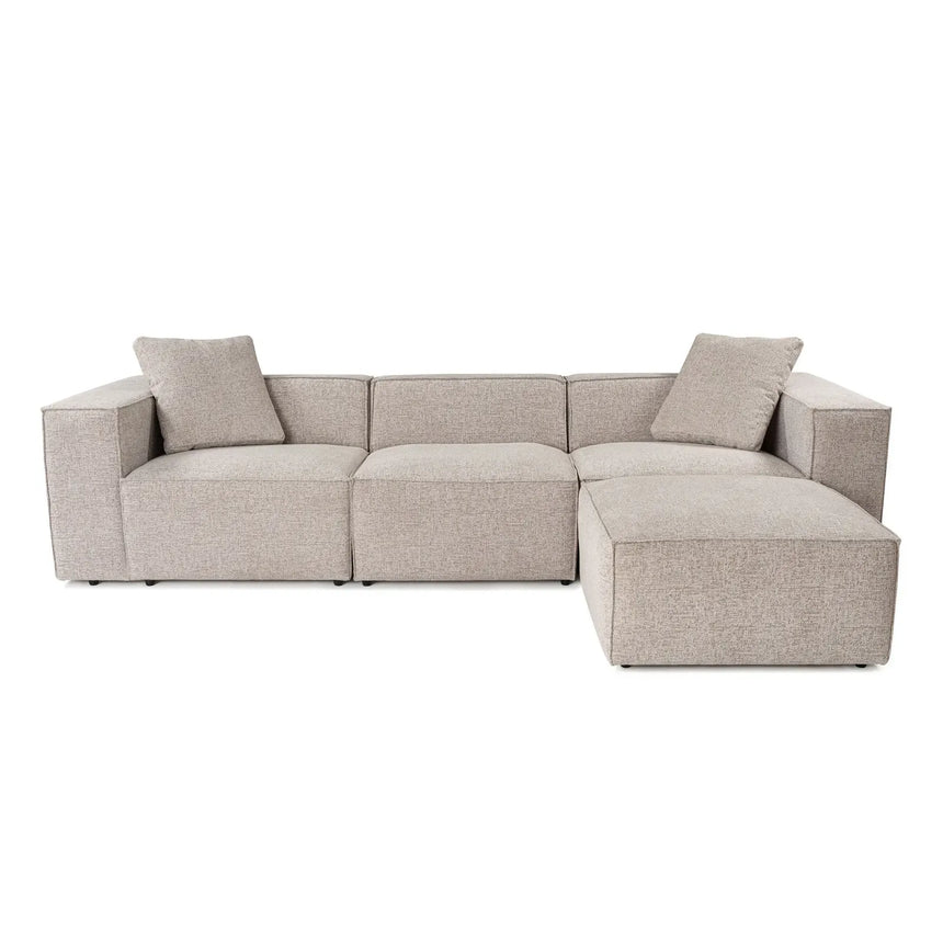 Lora Ecksofa aus Leinen, Rechte Seite, 303x193 cm - ZEN ZONE Furniture