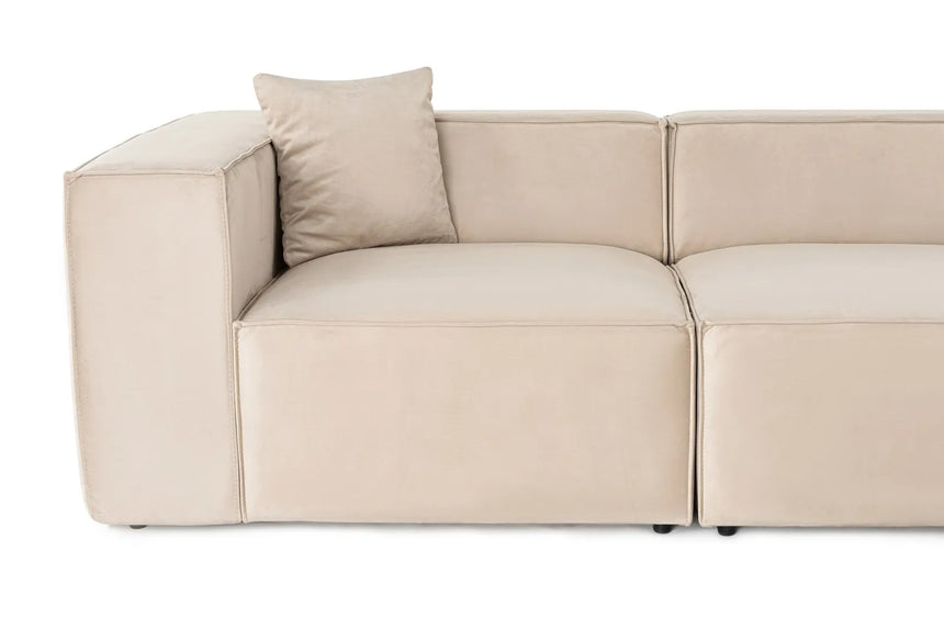 Lora Ecksofa aus Leinen, Rechte Seite, in Creme, 303x193 cm von Atelier Del Sofa – Bild 10