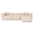 Lora Ecksofa aus Leinen, Rechte Seite, 303x193 cm - ZEN ZONE Furniture