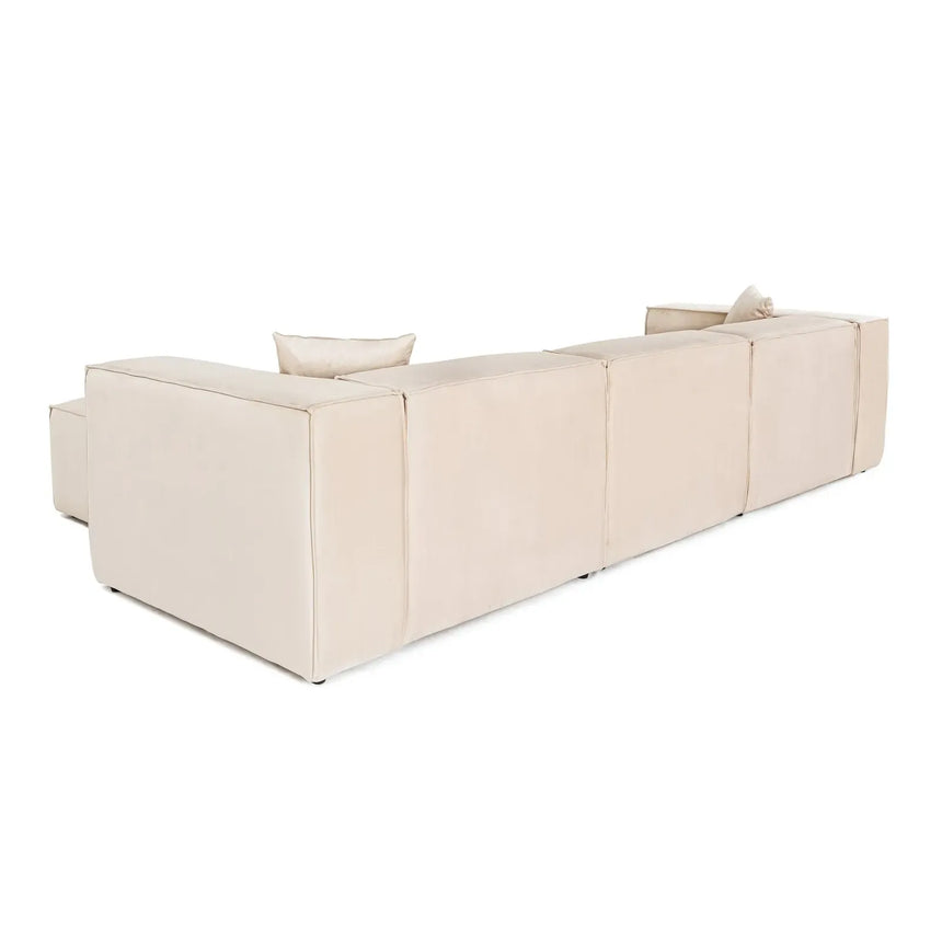 Lora Ecksofa aus Leinen, Rechte Seite, 303x193 cm - ZEN ZONE Furniture