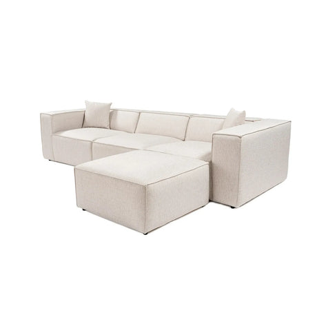 Lora Ecksofa aus Leinen, Rechte Seite, 303x193 cm - ZEN ZONE Furniture