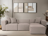 Lora Ecksofa aus Leinen, Rechte Seite, in Pfirsich, 303x193 cm von Atelier Del Sofa – Bild 1