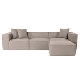 Lora Ecksofa aus Leinen, Rechte Seite, 303x193 cm - ZEN ZONE Furniture
