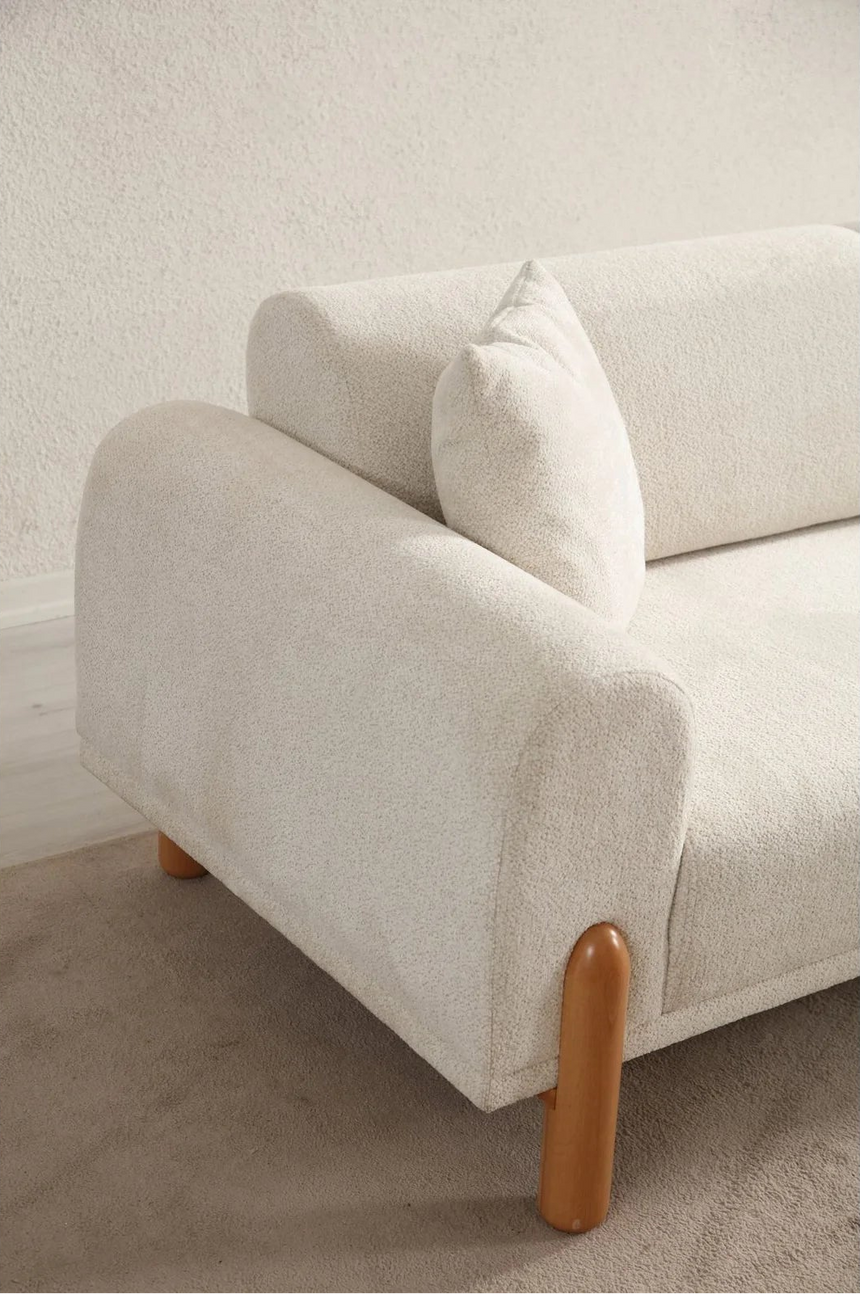 Lyke 3-Sitzer Schlafsofa in Creme, 228x88 cm von Atelier Del Sofa – Bild 6