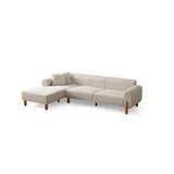 Lyke Eckschlafsofa, Linke Seite, in Creme, 290x180 cm von Atelier Del Sofa – Bild 12