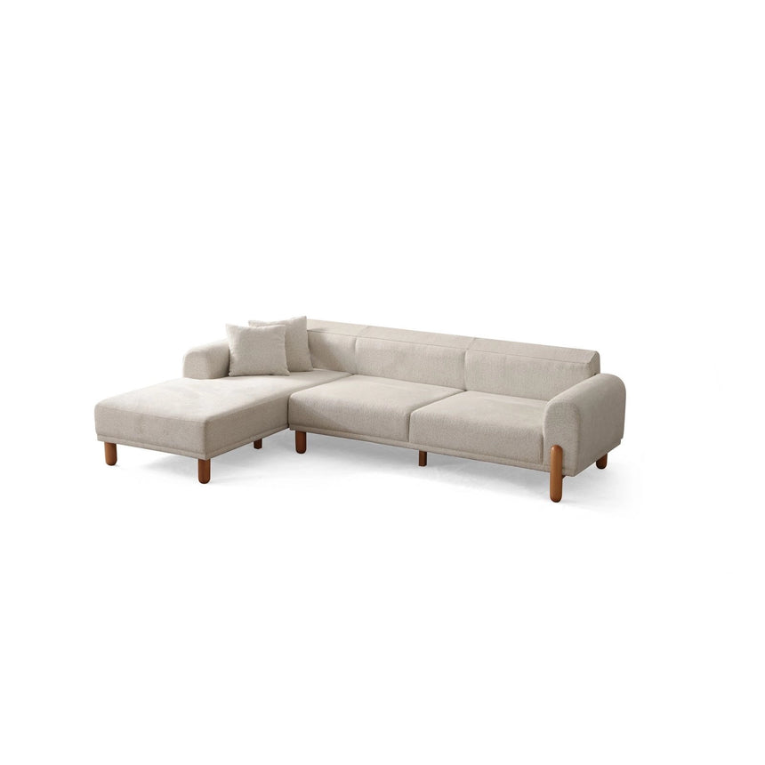 Lyke Eckschlafsofa, Linke Seite, in Creme, 290x180 cm von Atelier Del Sofa – Bild 12
