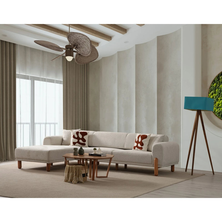 Lyke Eckschlafsofa, Linke Seite, in Creme, 290x180 cm von Atelier Del Sofa – Bild 2