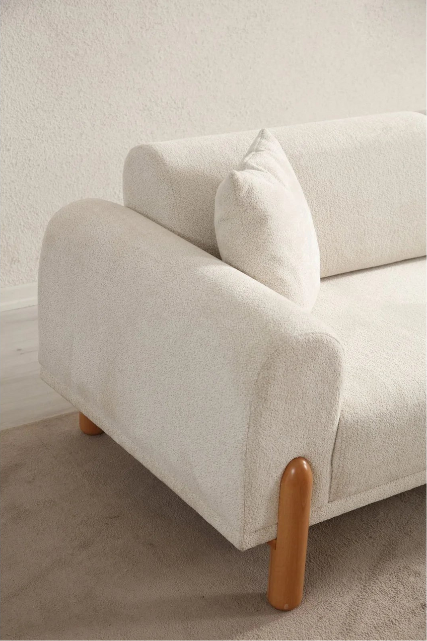 Lyke Eckschlafsofa, Linke Seite, in Creme, 290x180 cm von Atelier Del Sofa – Bild 5