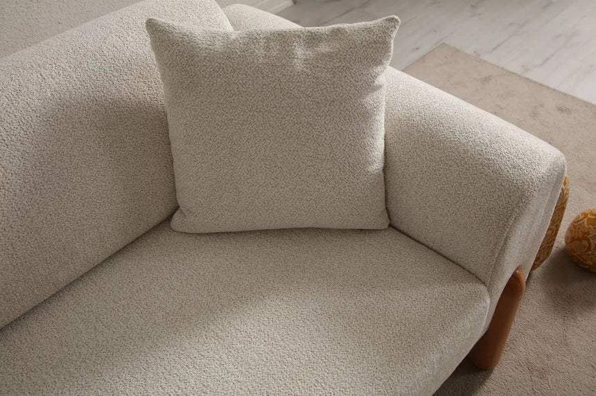 Lyke Eckschlafsofa, Linke Seite, in Creme, 290x180 cm von Atelier Del Sofa – Bild 6