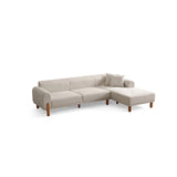 Lyke Eckschlafsofa, Rechte Seite, in Creme, 290x180 cm von Atelier Del Sofa – Bild 11