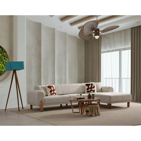 Lyke Eckschlafsofa, Rechte Seite, in Creme, 290x180 cm von Atelier Del Sofa – Bild 2