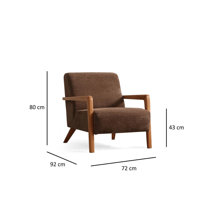 Lyke Sessel in Braun, 92x80 cm von Atelier Del Sofa – Bild 10
