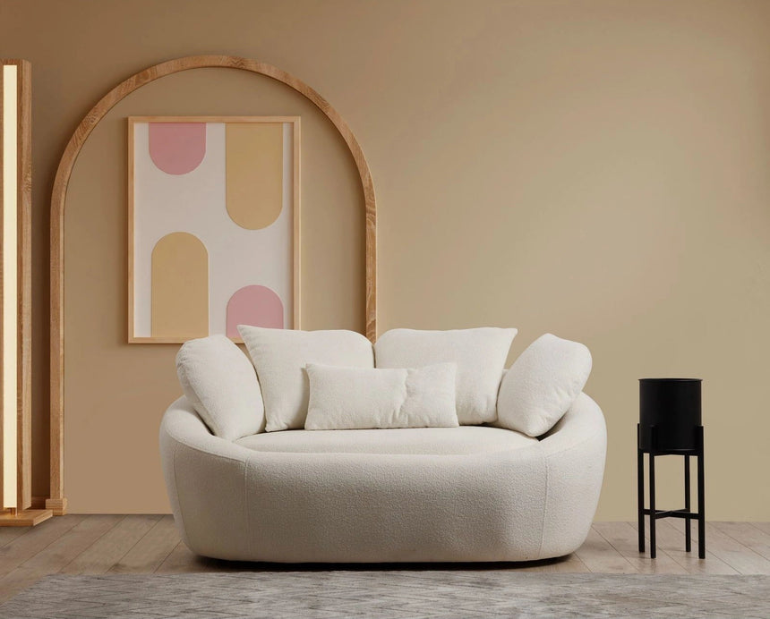 Midye 2-Sitzer Sofa in Creme, 155x120 cm von Atelier Del Sofa – Bild 1