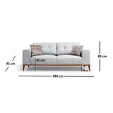 Montana 2-Sitzer Schlafsofa in Grau, 184x91 cm von Atelier Del Sofa – Bild 5