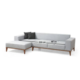 Montana Eckschlafsofa, Linke Seite, in Hellgrau, 288x160 cm von Atelier Del Sofa – Bild 5