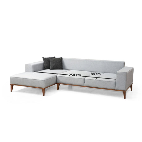 Montana Eckschlafsofa, Linke Seite, in Hellgrau, 288x160 cm von Atelier Del Sofa – Bild 5