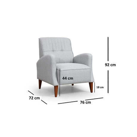 Montana Sessel in Grau, 92x76 cm von Atelier Del Sofa – Bild 3