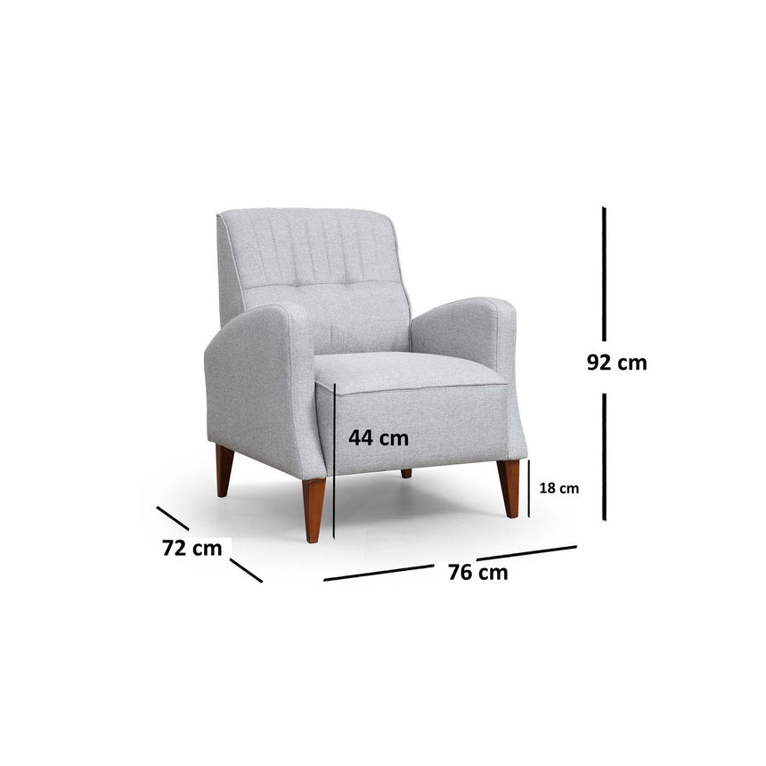 Montana Sessel in Grau, 92x76 cm von Atelier Del Sofa – Bild 3