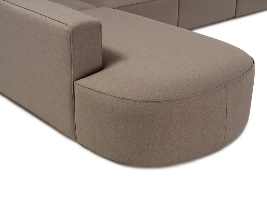 Mora Ecksofa, Linke Seite, in Hellbraun, 320x235 cm von Atelier Del Sofa – Bild 15