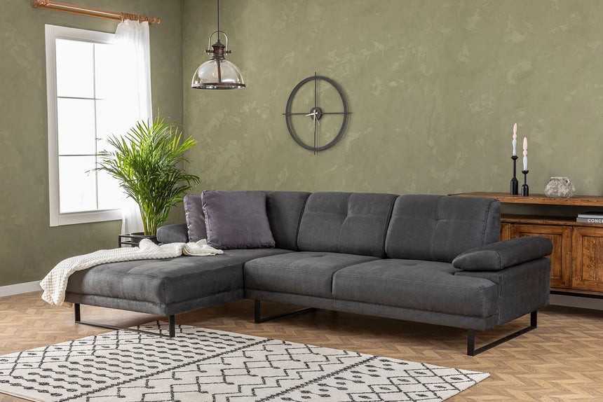 Mustang Ecksofa, Linke Seite, in Anthrazit, 274x174 cm von Atelier Del Sofa – Bild 2