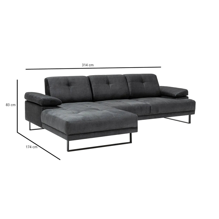 Mustang Ecksofa, Linke Seite, 314x174 cm - ZEN ZONE Furniture