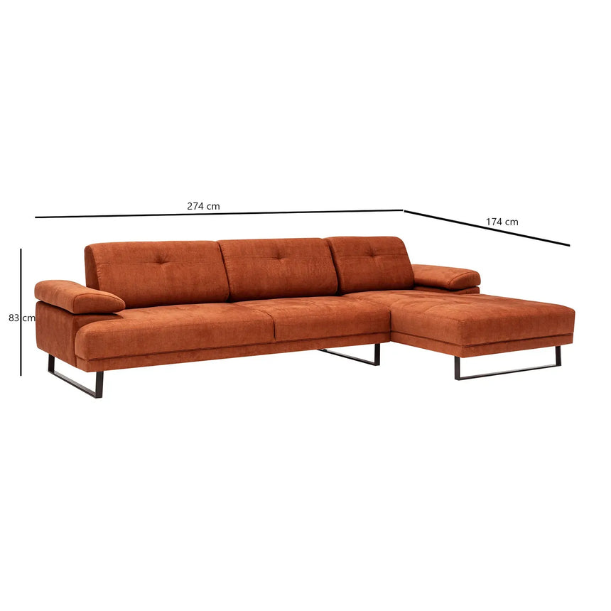 Mustang Ecksofa, Rechte Seite, 274x174 cm - ZEN ZONE Furniture