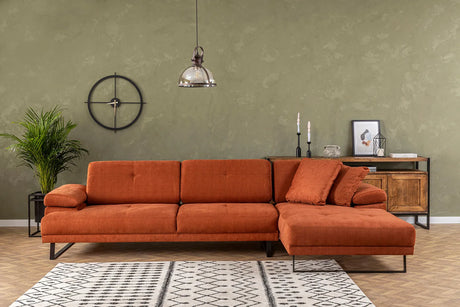Mustang Ecksofa, Rechte Seite, in Orange, 274x174 cm von Atelier Del Sofa – Bild 2